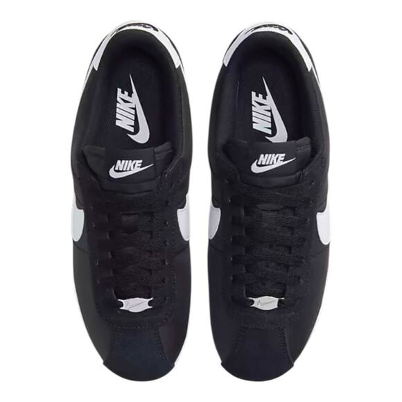 Nike Cortez Textile Black White Sneakers Women’s 7.5 Running Heritage Shoe NEW - Picture 2 of 14